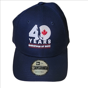 New Era Navy Terry Fix 40 Years Marathon of Hope Cap NWOT